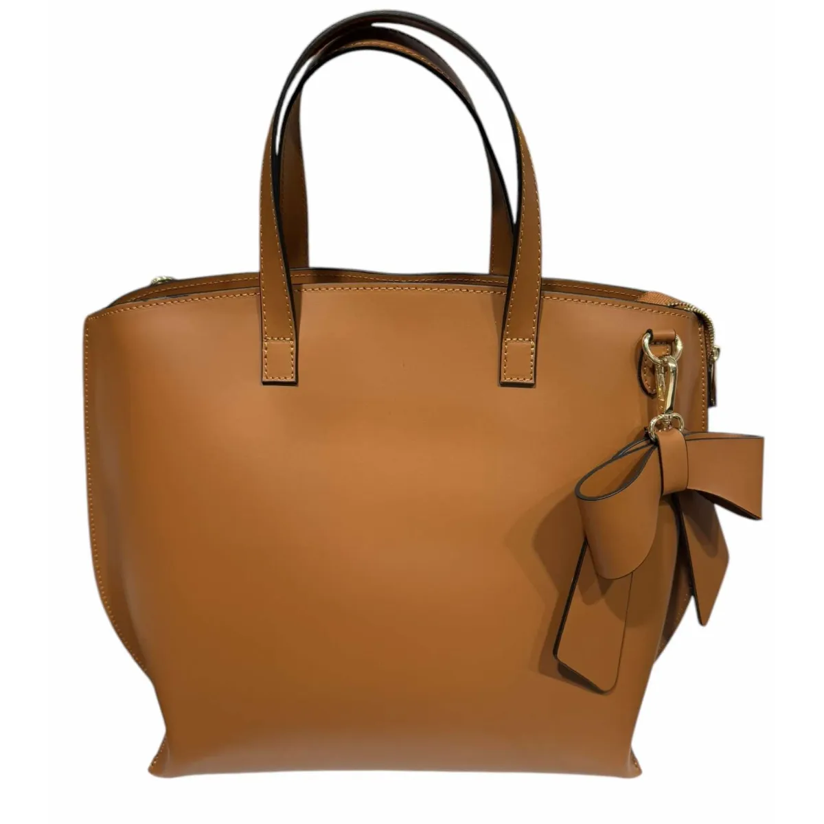 Skinnveske cognac
