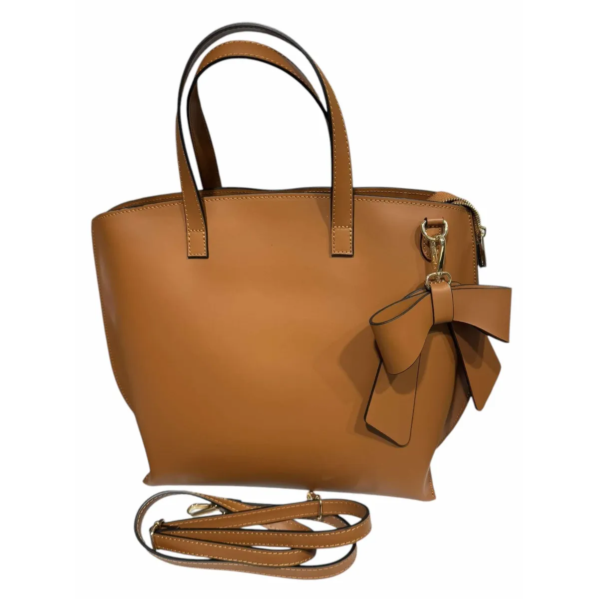 Skinnveske cognac