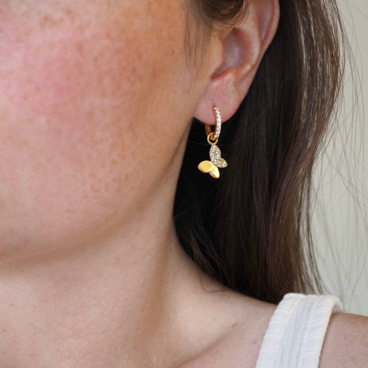 Charm sommerfugl blank